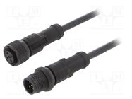 Cable: for sensors/automation; PIN: 5; M12-M12; B code-Profibus AMPHENOL LTW