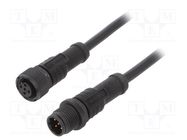 Cable: for sensors/automation; PIN: 5; M12-M12; B code-Profibus AMPHENOL LTW