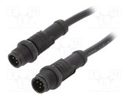 Cable: for sensors/automation; PIN: 5; M12-M12; B code-Profibus AMPHENOL LTW