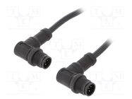 Cable: for sensors/automation; PIN: 5; M12-M12; B code-Profibus AMPHENOL LTW