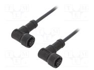 Cable: for sensors/automation; PIN: 4; M12-M12; D code-Ethernet AMPHENOL LTW