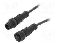 Cable: for sensors/automation; PIN: 4; M12-M12; D code-Ethernet AMPHENOL LTW