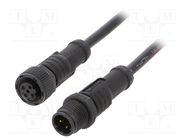 Cable: for sensors/automation; PIN: 4; M12-M12; D code-Ethernet AMPHENOL LTW