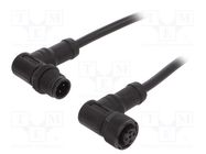 Cable: for sensors/automation; PIN: 4; M12-M12; D code-Ethernet AMPHENOL LTW