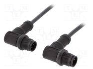 Cable: for sensors/automation; PIN: 4; M12-M12; D code-Ethernet AMPHENOL LTW