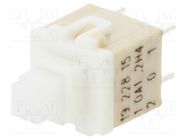 Switch: keypad; Pos: 2; DPST; 0.1A/32VDC; white; none; THT; 1.2N; PVA C&K