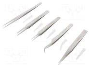 Tweezers-set; for precision works; 5pcs. LINDSTRÖM
