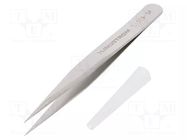 Tweezers; 90mm; for precision works; Blade tip shape: sharp LINDSTRÖM