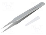 Tweezers; 120mm; Blades: narrowed; Blade tip shape: sharp 