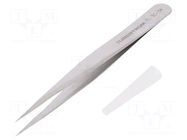 Tweezers; 110mm; for precision works; Blade tip shape: sharp LINDSTRÖM