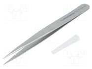 Tweezers; 120mm; Blades: narrowed; Blade tip shape: sharp 