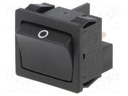 ROCKER; DPST; Pos: 2; ON-OFF; 6A/250VAC; black; IP40; none; 1800 Marquardt