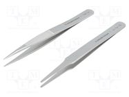 Kit: tweezers; universal; 2pcs; Type of tweezers: straight LINDSTRÖM