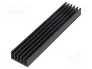 Heatsink: extruded; grilled; black; L: 100mm; W: 21mm; H: 10mm FISCHER ELEKTRONIK