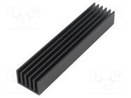 Heatsink: extruded; grilled; black; L: 100mm; W: 21mm; H: 14mm FISCHER ELEKTRONIK