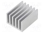 Heatsink: extruded; grilled; aluminium; L: 25mm; W: 21mm; H: 14mm FISCHER ELEKTRONIK