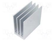 Heatsink: extruded; grilled; natural; L: 75mm; W: 35mm; H: 70mm; raw FISCHER ELEKTRONIK