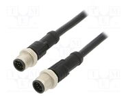 Cable: for sensors/automation; PIN: 10; M12-M12; 1m; plug; plug AMPHENOL LTW