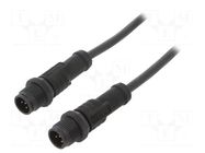 Cable: for sensors/automation; PIN: 5; with plastic nut; plug; 60V AMPHENOL LTW