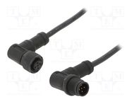 Cable: for sensors/automation; PIN: 5; M12-M12; B code-Profibus AMPHENOL LTW