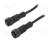 Cable: for sensors/automation; PIN: 4; M12-M12; D code-Ethernet AMPHENOL LTW