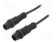 Cable: for sensors/automation; PIN: 4; M12-M12; D code-Ethernet AMPHENOL LTW