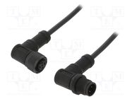 Cable: for sensors/automation; PIN: 4; M12-M12; D code-Ethernet AMPHENOL LTW