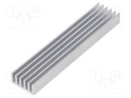 Heatsink: extruded; grilled; natural; L: 100mm; W: 21mm; H: 10mm; raw 