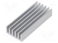 Heatsink: extruded; grilled; natural; L: 50mm; W: 21mm; H: 10mm; raw 