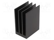 Heatsink: extruded; grilled; black; L: 50mm; W: 35mm; H: 70mm; 5.4K/W FISCHER ELEKTRONIK