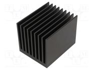 Heatsink: extruded; grilled; black; L: 100mm; W: 80mm; H: 80mm; 2.3K/W FISCHER ELEKTRONIK