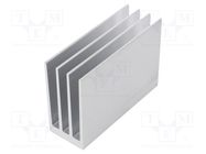 Heatsink: extruded; grilled; natural; L: 100mm; W: 35mm; H: 70mm; raw 