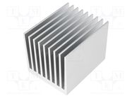 Heatsink: extruded; grilled; natural; L: 100mm; W: 80mm; H: 80mm; raw FISCHER ELEKTRONIK