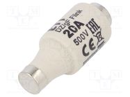 Fuse: fuse; quick blow; 20A; 500VAC; 440VDC; ceramic; DII; D ETI POLAM