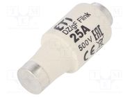 Fuse: fuse; quick blow; 25A; 500VAC; 440VDC; ceramic; DII; D ETI POLAM