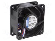 Fan: DC; axial; 24VDC; 60x60x25mm; 66m3/h; 48dBA; ball; 9700rpm EBM-PAPST