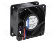 Fan: DC; axial; 24VDC; 60x60x25mm; 30m3/h; 29dBA; ball; 4550rpm EBM-PAPST