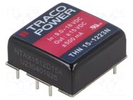 Converter: DC/DC; 15W; Uin: 9÷18VDC; Uout: 15VDC; Uout2: -15VDC TRACO POWER