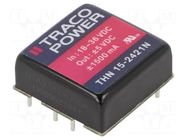 Converter: DC/DC; 15W; Uin: 18÷36VDC; Uout: 5VDC; Uout2: -5VDC; 1"x1" TRACO POWER