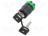 Switch: rotary with key; 22mm; Stabl.pos: 2; black; none; IP66 SCHNEIDER ELECTRIC