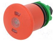 Switch: emergency stop; 22mm; Stabl.pos: 2; red; LED; IP66; mushroom 