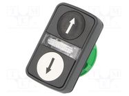 Switch: double; 22mm; Stabl.pos: 1; white/black; IP66; flat; Pos: 2 SCHNEIDER ELECTRIC