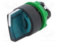 Switch: rotary; 22mm; Stabl.pos: 2; green; LED; IP66; prominent SCHNEIDER ELECTRIC