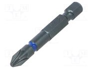 Screwdriver bit; Pozidriv®; PZ2; Overall len: 50mm C.K