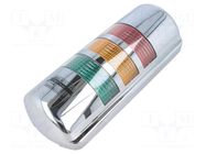 Signalling column; red/amber/green; LED; 24VDC; IP55; 74x46x216mm QLIGHT