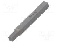 Screwdriver bit; hex key; HEX 3mm; Overall len: 28mm; MICRO WIHA