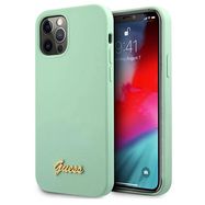 Guess Metal Logo Script Case for iPhone 12 Pro Max 6.7&quot; - Green, Guess