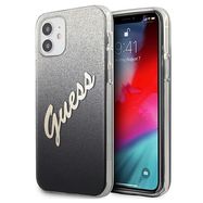 Guess GUHCP12SPCUGLSBK iPhone 12 mini 5.4&quot; black/black hardcase Glitter Gradient Script, Guess