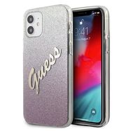 Guess GUHCP12SPCUGLSPI iPhone 12 mini 5.4&quot; pink/pink hardcase Glitter Gradient Script, Guess