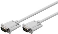 VGA Monitor Cable, nickel-plated, 3 m, grey - VGA male (15-pin) > VGA male (15-pin)